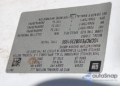 2011 Chevrolet Silverado 1500 Work Truck from USA, damaged, VIN 1GCRCPE00BZ391956